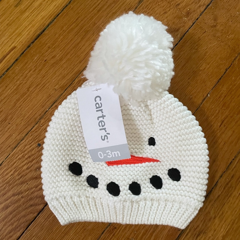 Carter’s snowman baby hat
